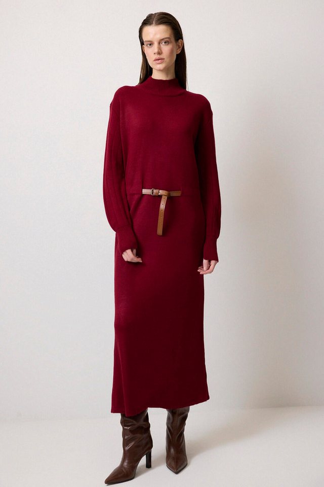 touche prive Maxikleid STRICKKLEID MIT TAILLE UND GÜRTEL von touche prive