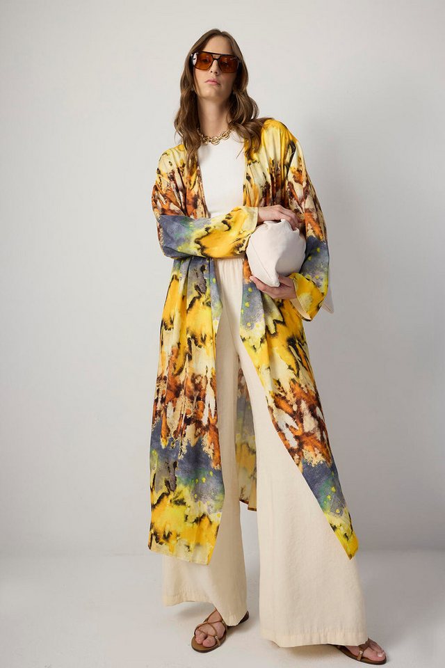 touche prive Maxikleid ZWEIREIHIGER KIMONO MIT GEMUSTER von touche prive