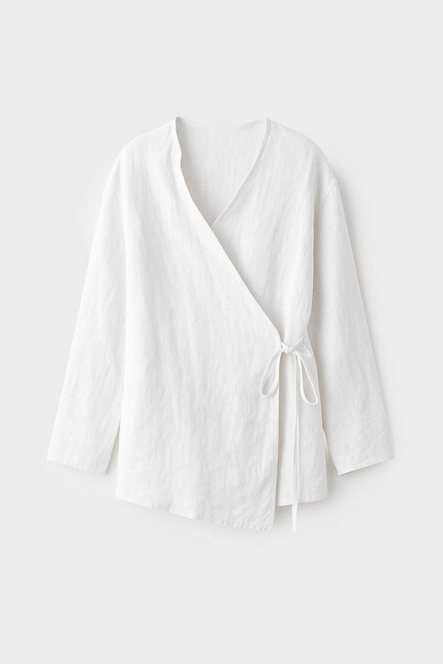 touche prive Maxikleid Zweireihiger Kimono aus 100 % Leinen touche prive Maxikleid Zweireihiger Kimono aus 100 % Leinen von touche prive