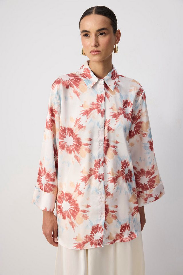 touche prive Rugbyshirt GEMUSTERTES SATINHEMD von touche prive