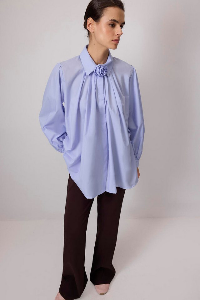 touche prive Rugbyshirt HEMD AUS 100 % BAUMWOLLE MIT ROSENDETAILS von touche prive