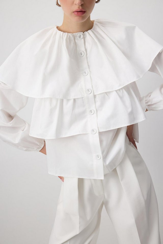 touche prive Rugbyshirt KURZES SHIRT MIT PUFFÄRMELN von touche prive