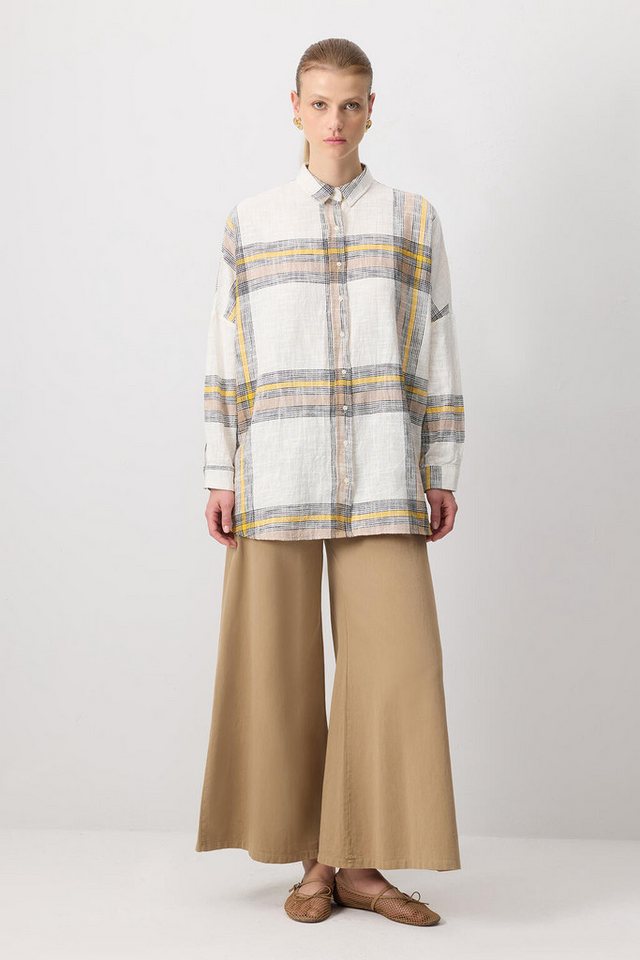 touche prive Rugbyshirt OVERSIZE-HEMD AUS 100 % BAUMWOLLE MIT KARIERTEN MUSTER von touche prive