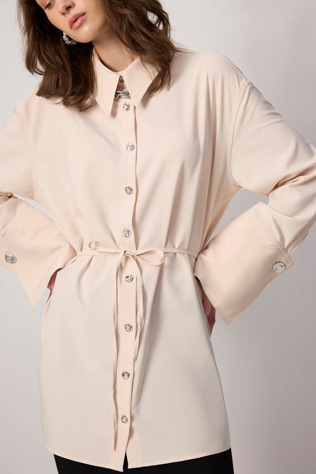 touche prive Rugbyshirt Viskosehemd mit breiten Manschetten von touche prive