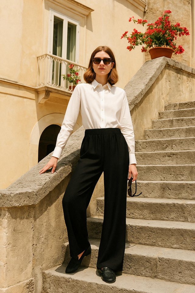 touche prive Stoffhose CUPRA-HOSE MIT WEITEM BEIN von touche prive