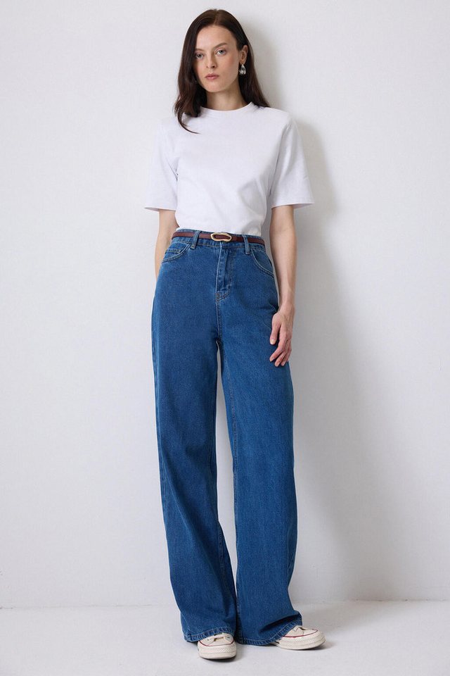 touche prive Stoffhose JEANS MIT WEITEM BEIN von touche prive