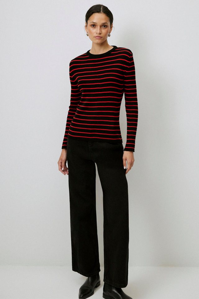 touche prive Sweatshirt GESTREIFTES RIPPSTRICKPULLOVER von touche prive