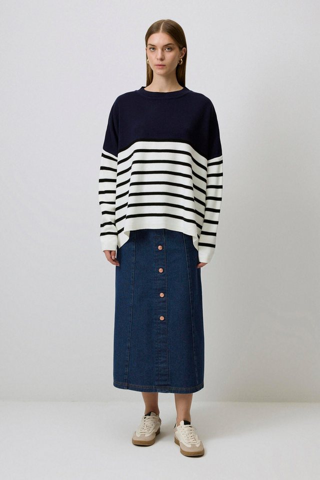 touche prive Sweatshirt STRICKPULLOVER MIT FARBBLOCKSTREIFEN von touche prive