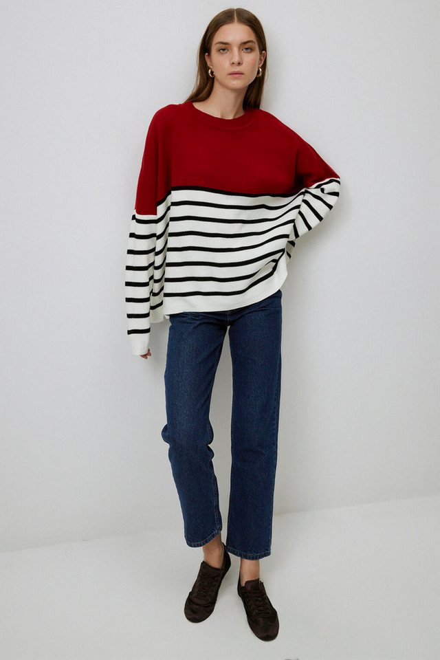 touche prive Sweatshirt STRICKPULLOVER MIT FARBBLOCKSTREIFEN von touche prive