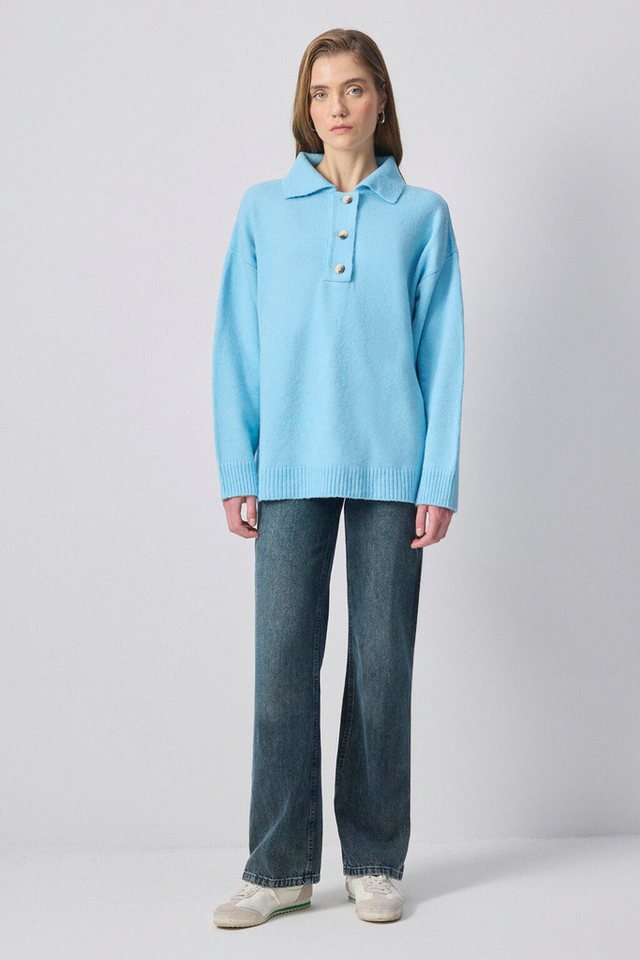 touche prive Sweatshirt STRICKPULLOVER MIT HEMDKRAGEN von touche prive