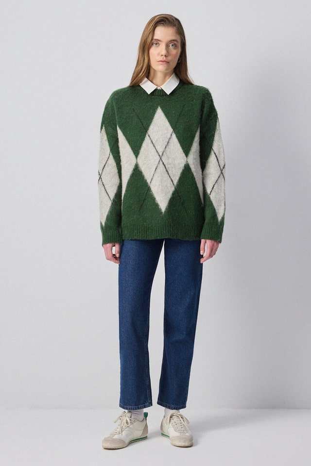 touche prive Sweatshirt STRICKPULLOVER MIT RAUTENMUSTER von touche prive