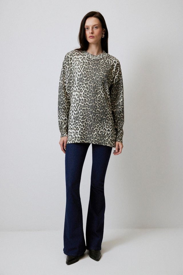 touche prive Sweatshirt STRICKTUNIKA MIT LEOPARDENMUSTER von touche prive