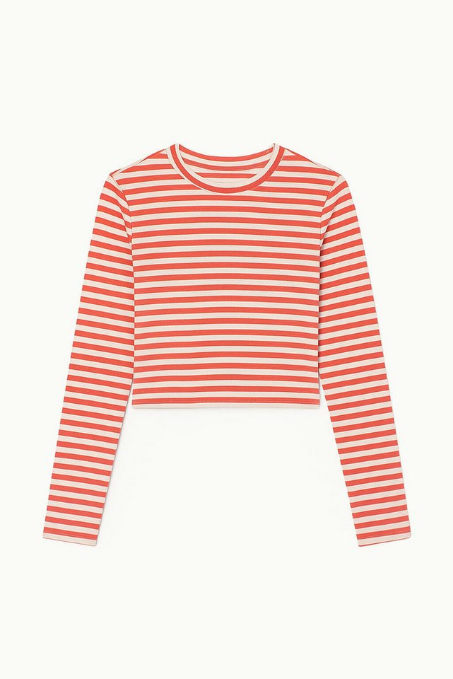 touche prive T-Shirt GESTREIFTES BASIC-STRICK-T-SHIRT AUS 100 % BAUMWOLLE von touche prive