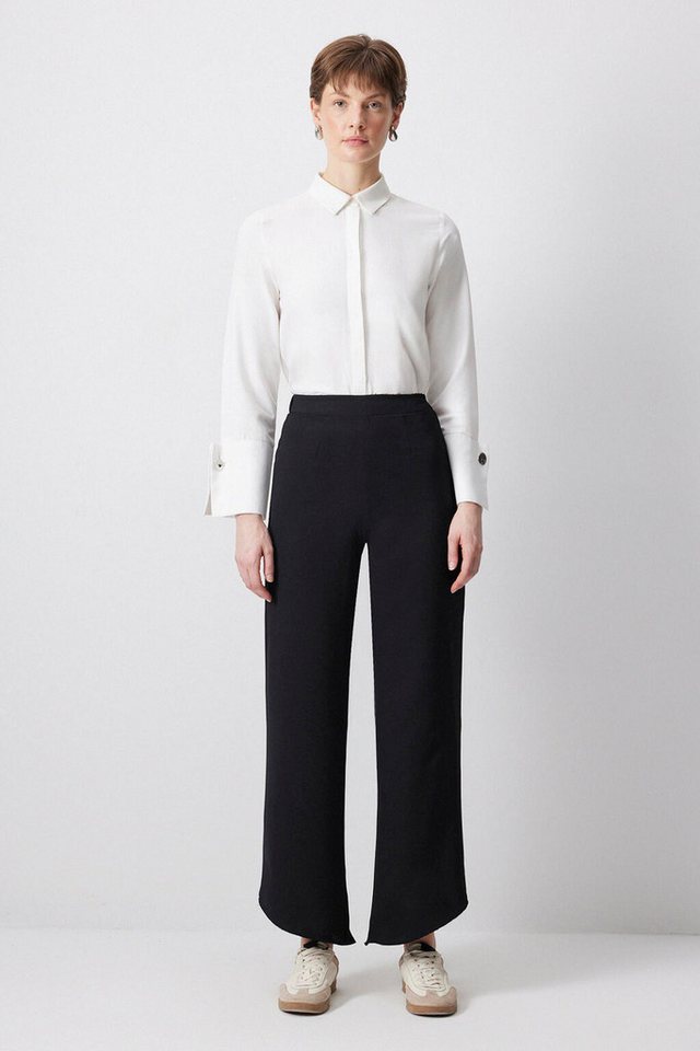 touche prive Taillenhose HOSE AUS CRÉPE MIT WEITEM BEIN von touche prive