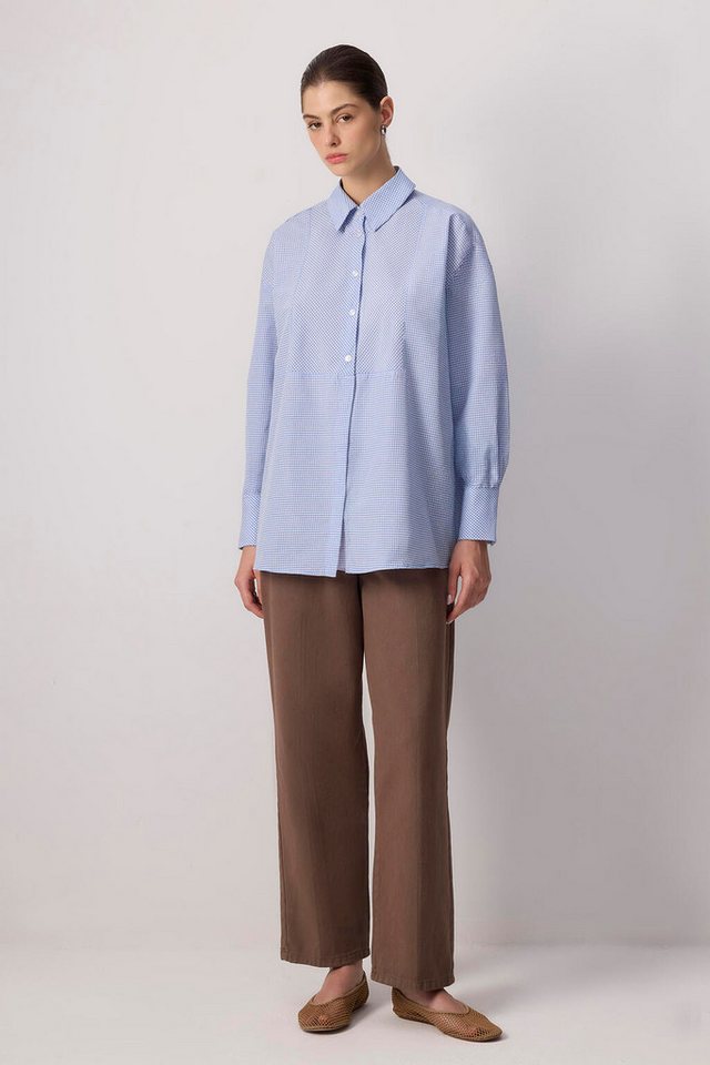 touche prive Tunikashirt Hemdkragen-Gingham-Tunika von touche prive