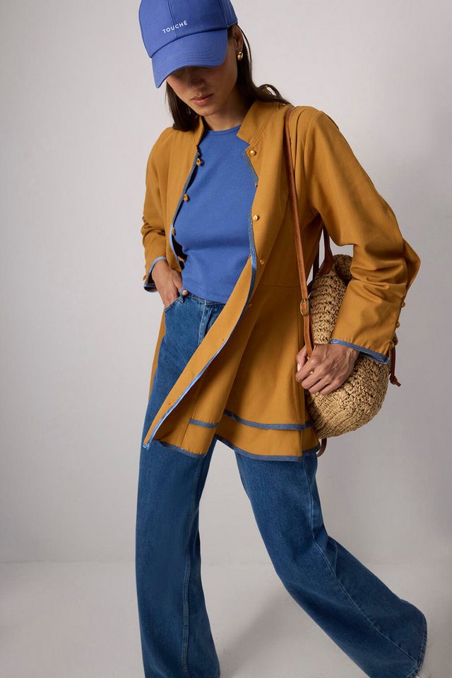 touche prive Windbreaker GABARDINE-JACKE MIT VOLANTSAUM touche prive Windbreaker GABARDINE-JACKE MIT VOLANTSAUM von touche prive