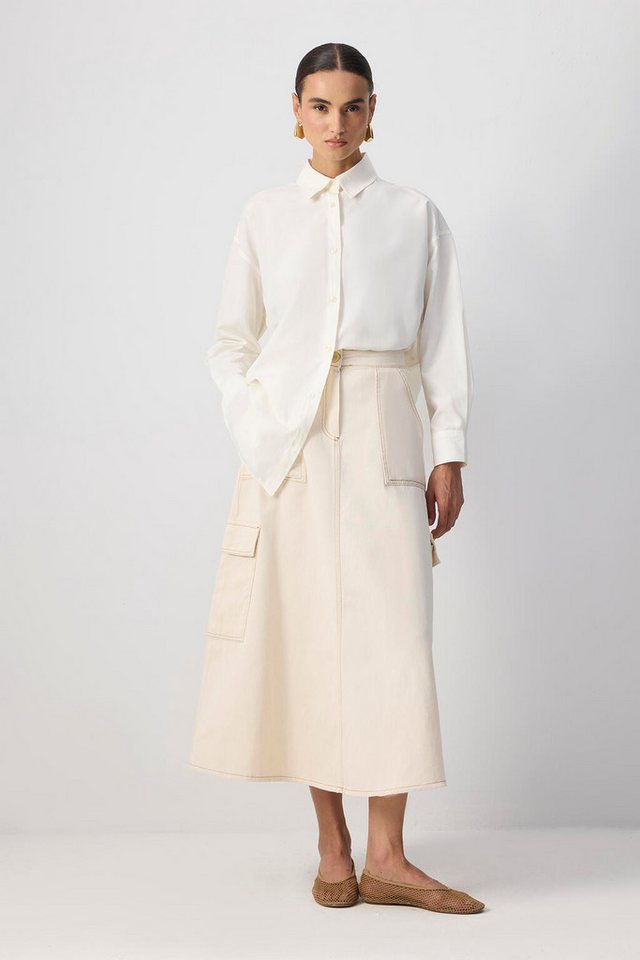 touche prive Zipfelrock A-LINIEN-ROCK MIT KONTRASTNÄHTEN von touche prive