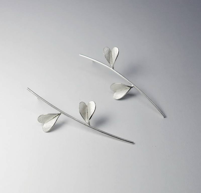 Handgefertigte Love Leaves Ohrringe Aus Massivem Silber, About Collection Handgefertigte Love Leaves Ohrringe Aus Massivem Silber, About Collection von touratour