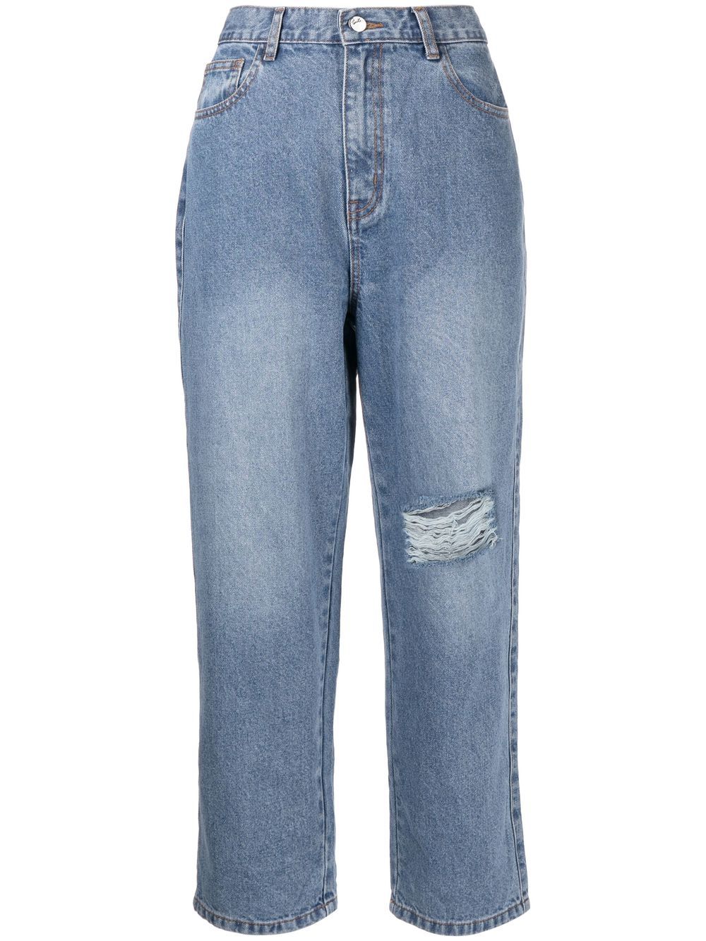 tout a coup Hoch sitzende Distressed-Jeans - Blau von tout a coup