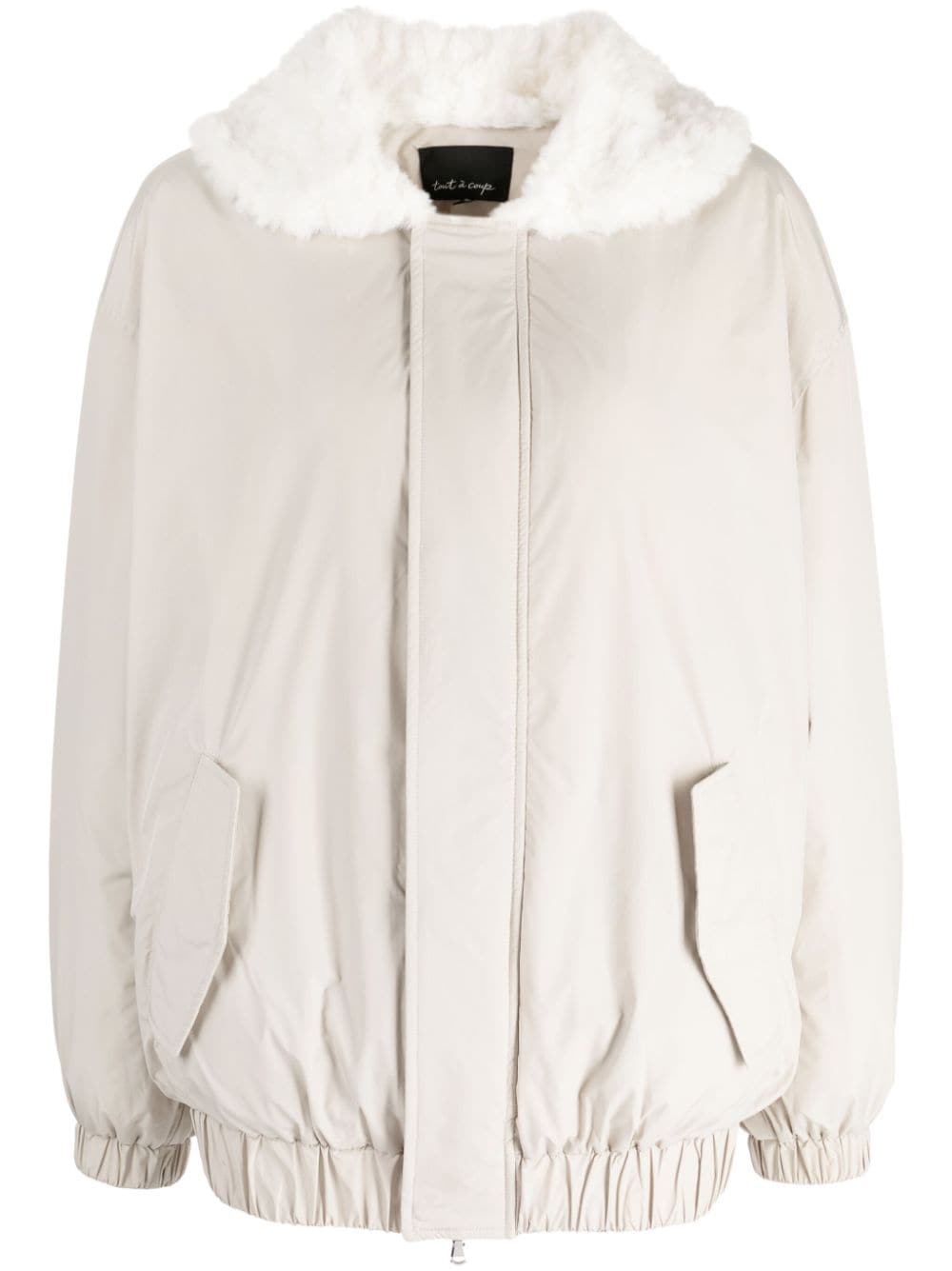 tout a coup Jacke mit Faux Shearling - Nude von tout a coup