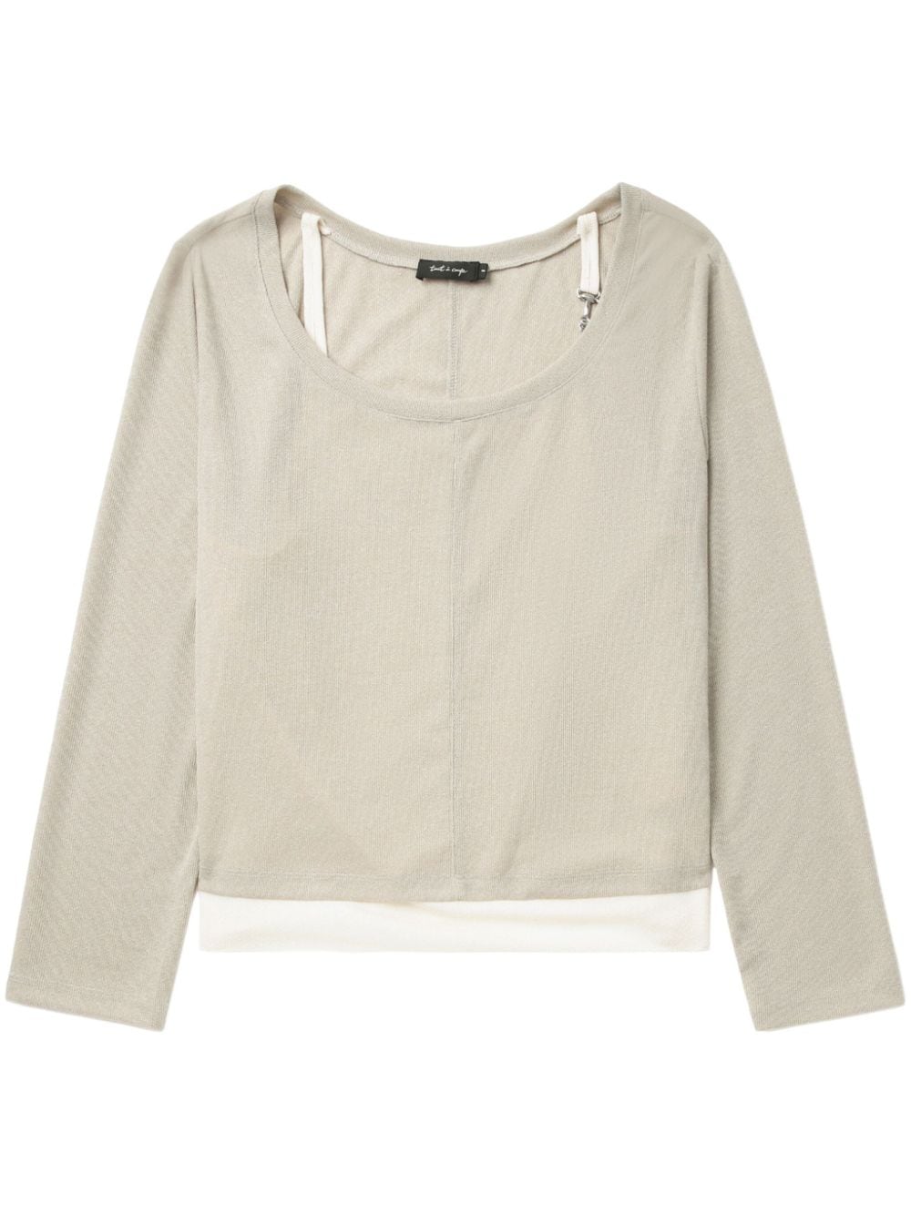 tout a coup Langarmshirt im Layering-Look - Nude von tout a coup