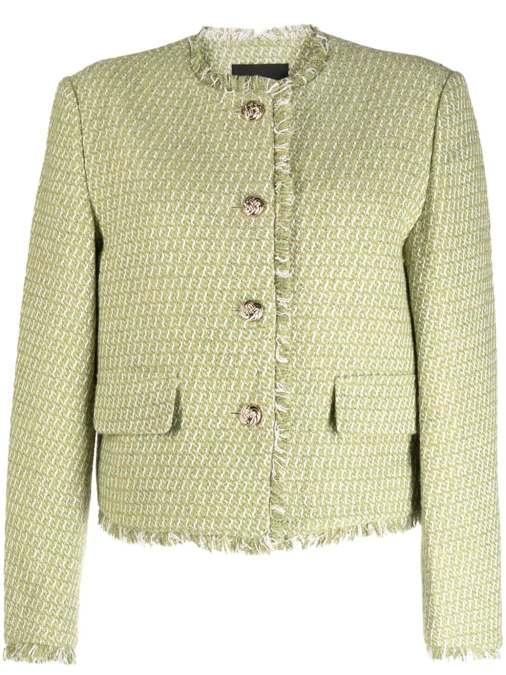 tout a coup Tweed-Jacke mit Fransen - Grün von tout a coup