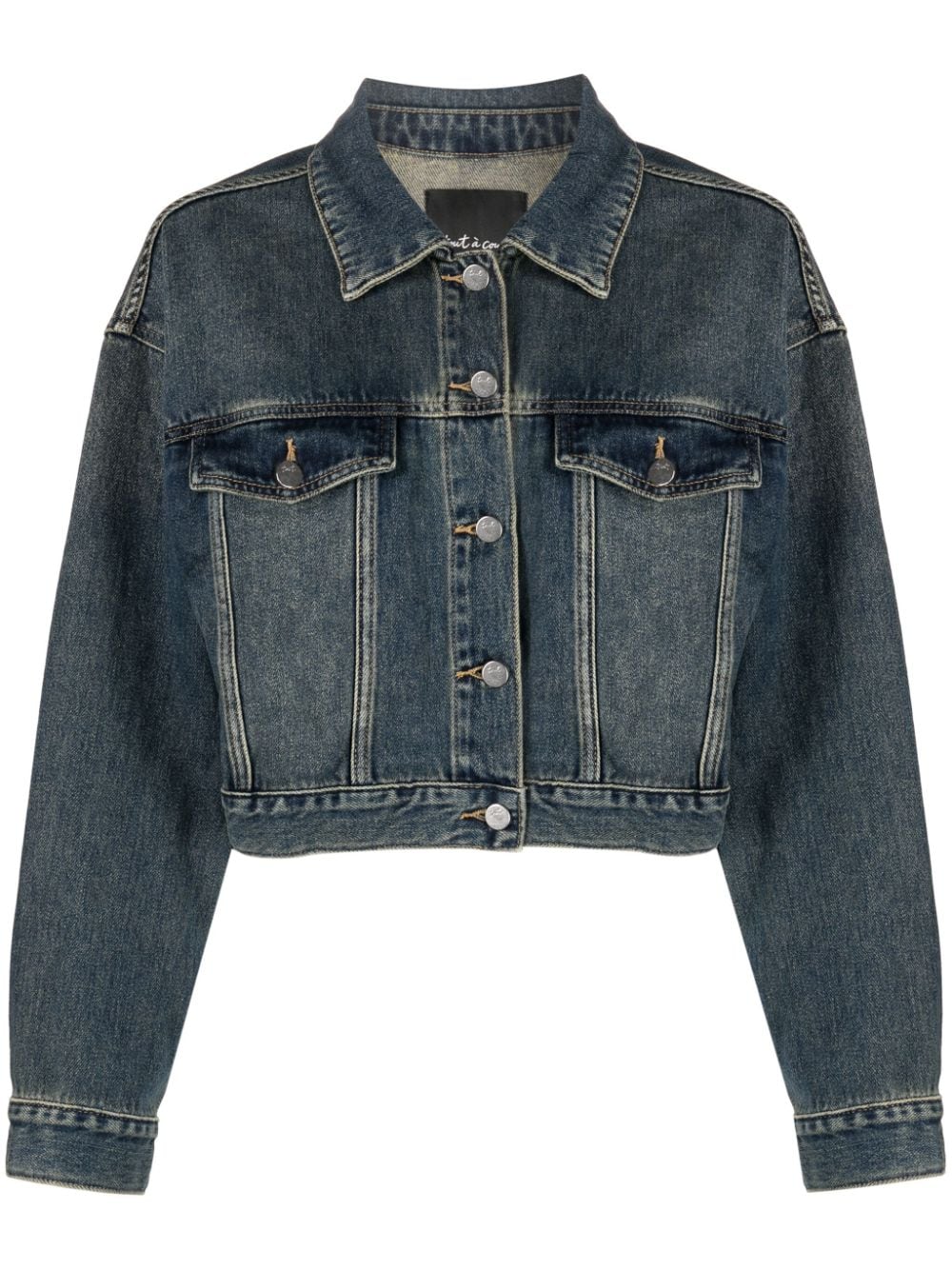 tout a coup Klassische Cropped-Jeansjacke - Blau von tout a coup