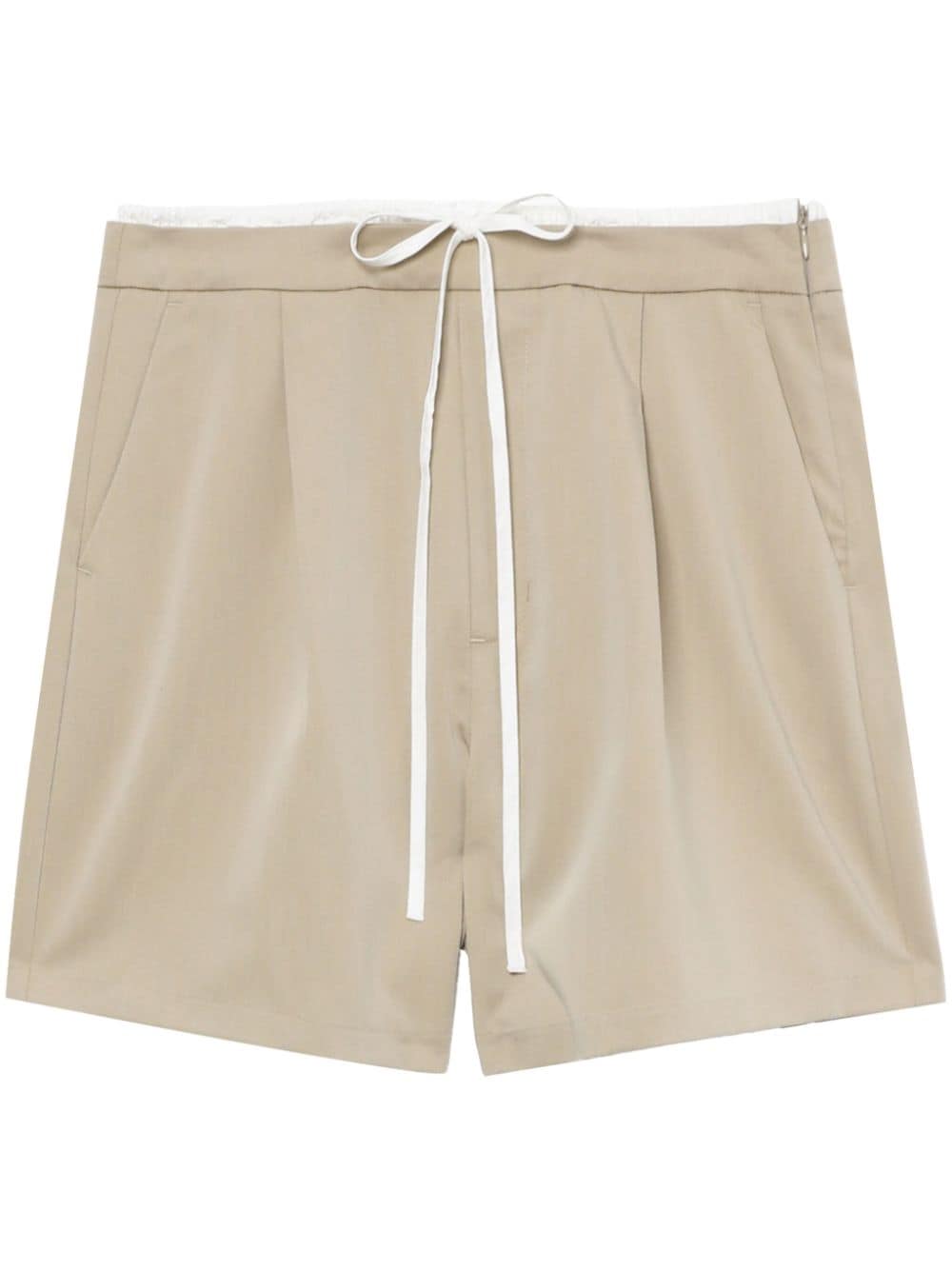 tout a coup Plissierte Shorts mit Kordelzug - Nude von tout a coup