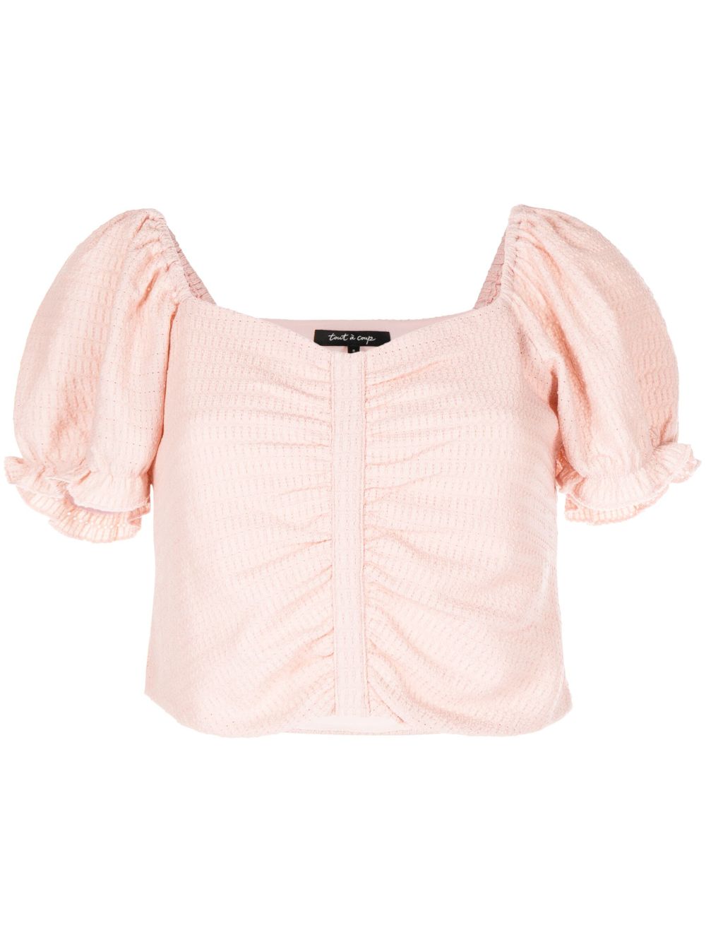 tout a coup Cropped-Jacke mit gerafften Details - Rosa von tout a coup