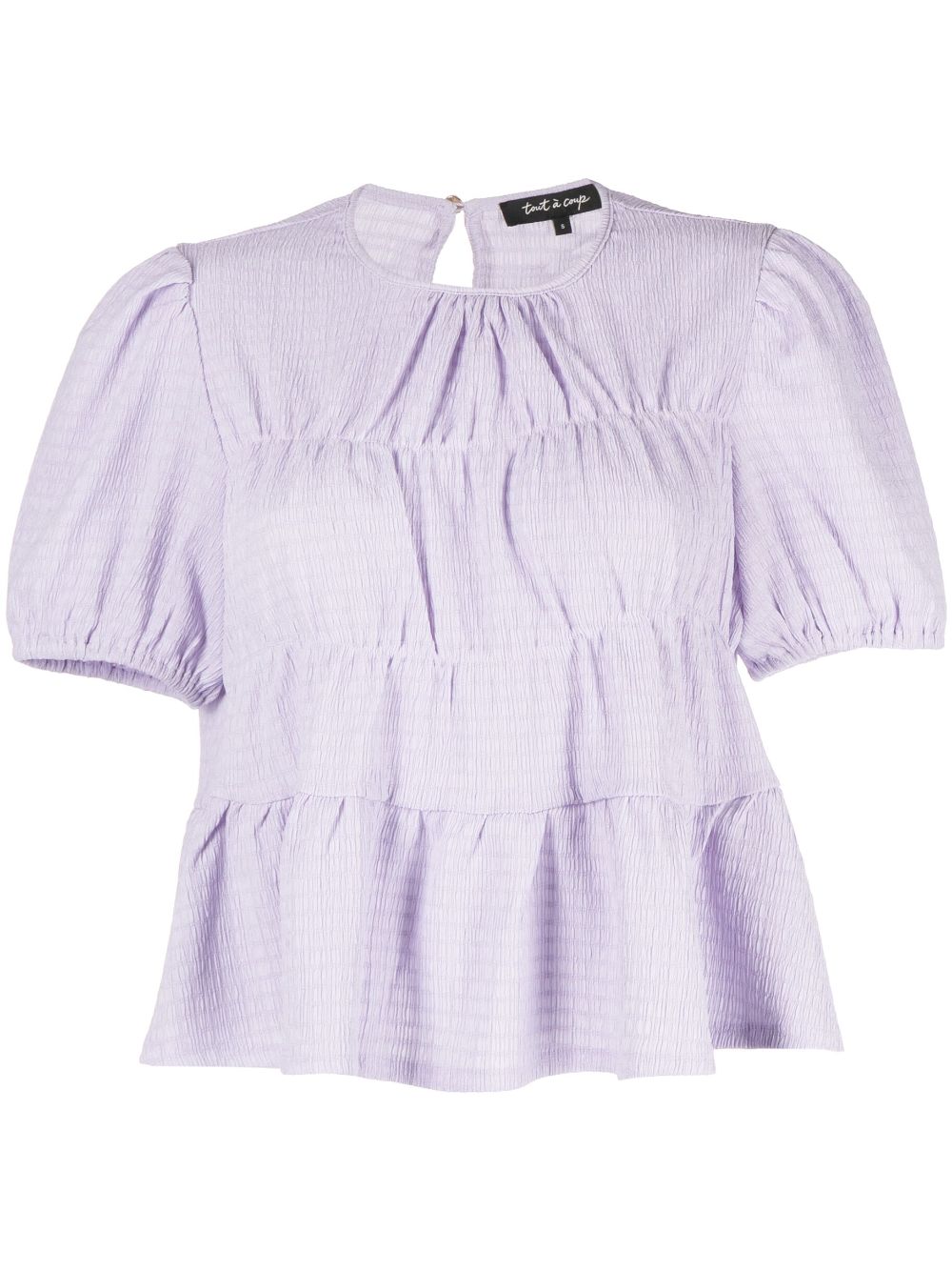 tout a coup Bluse mit Schößchen - Violett von tout a coup