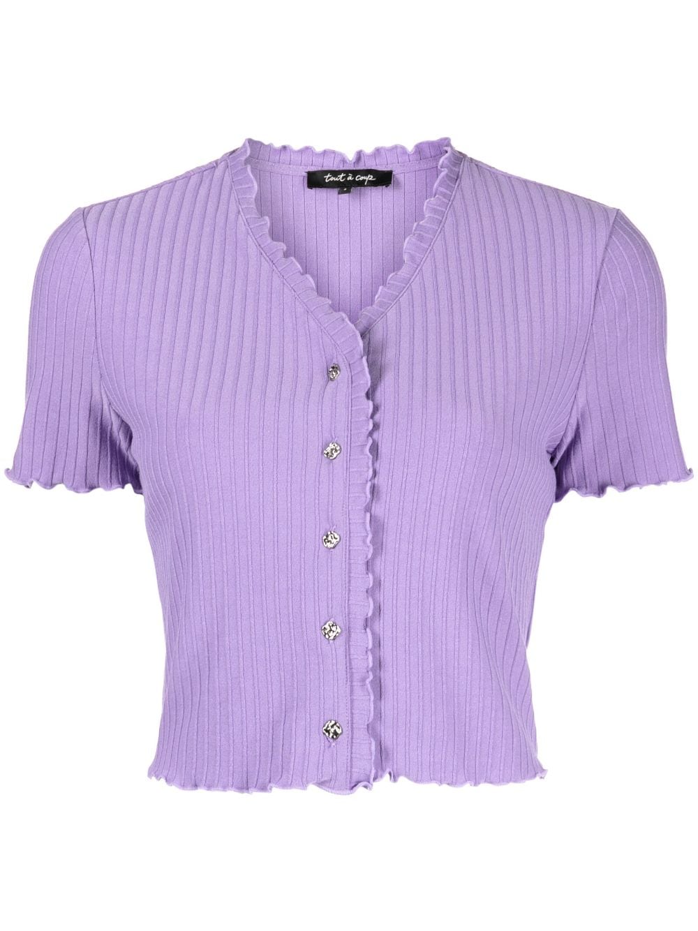 tout a coup Cardigan mit Rüschen - Violett von tout a coup