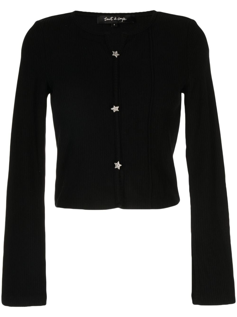 tout a coup Verzierte Cropped-Jacke - Schwarz von tout a coup