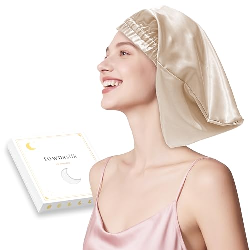 townssilk Seidenhaube zum Schlafen, 100% 22 Momme Maulbeerseide, für Damen, luxuriös, atmungsaktiv, sitzt sicher über Nacht & druckfrei, ideal für kurzes & mittellanges Haare – Taupe 32cm townssilk Seidenhaube zum Schlafen, 100% 22 Momme Maulbeerseide, für Damen, luxuriös, atmungsaktiv, sitzt sicher über Nacht & druckfrei, ideal für kurzes & mittellanges Haare – Taupe 32cm von townssilk