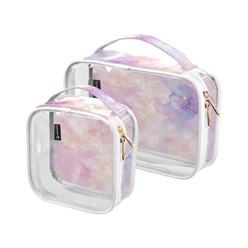 2 Stück transparente dekorative Kulturbeutel zum Aufhängen, TSA-genehmigt, luxuriös, Marmor-Textur, multifunktional, Make-up-Tasche, Rasierset für Herren 2 Stück transparente dekorative Kulturbeutel zum Aufhängen, TSA-genehmigt, luxuriös, Marmor-Textur, multifunktional, Make-up-Tasche, Rasierset für Herren von tplaotee