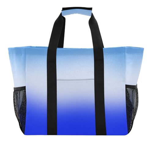 Blue Calm Gradient Utility Bag für Kofferraum, Lebensmitteleinkaufstasche, faltbare Strandtasche mit Fächern mit Griffen, Autotaschen von tplaotee