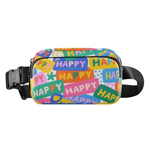 Bunte Cartoon-Hüfttasche, modern, modisch, für Herren und Damen, kleine Crossbody-Tasche mit verstellbarem Riemen für Reisen, Fitnessstudio, Arbeit von tplaotee