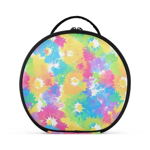 Bunte Kosmetiktasche mit Blumenmuster, Reisegröße, Zubehör, leichte Kosmetiktasche für Geldbörse, mit verstellbaren Trennwänden, 27,9 cm von tplaotee