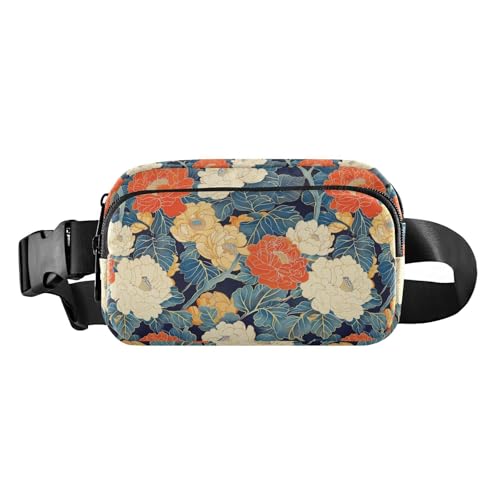 Bunte Wasserlilie, modische Bauchtasche für Damen und Herren, Mehrzweck-Umhängetasche mit verstellbarem Riemen für Reisen, Fitnessstudio, Arbeit von tplaotee