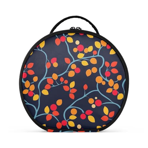 Bunte schwarze Kosmetiktasche mit Fächern und Griff, leichte Kosmetiktasche für Geldbörse mit verstellbaren Trennwänden, 27,9 cm von tplaotee