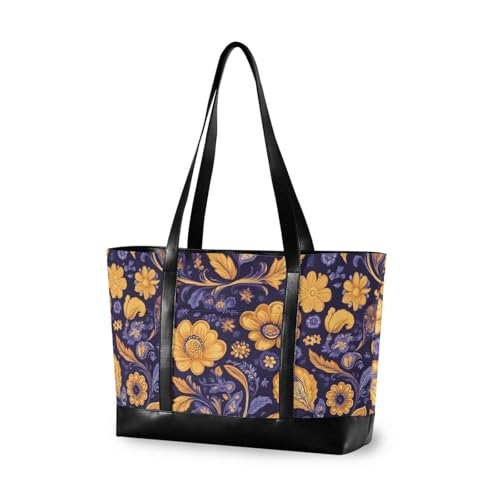 Buttercup and Sweet Potato Pattern Paisley simple work totes for women with zipper work purses for commuter with user bolsas para computadoras de mujer, Buttercup und Süßkartoffel-Muster Buttercup and Sweet Potato Pattern Paisley simple work totes for women with zipper work purses for commuter with user bolsas para computadoras de mujer, Buttercup und Süßkartoffel-Muster von tplaotee