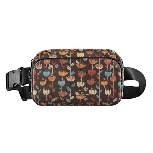 Cartoon-Gürteltasche mit süßer, warmer Blume, modische Bauchtasche für Damen, Herren, Teenager, wasserdicht, Crossbody-Tasche, Diebstahlschutz, Hüfttasche mit verstellbarem Riemen für Reisen von tplaotee
