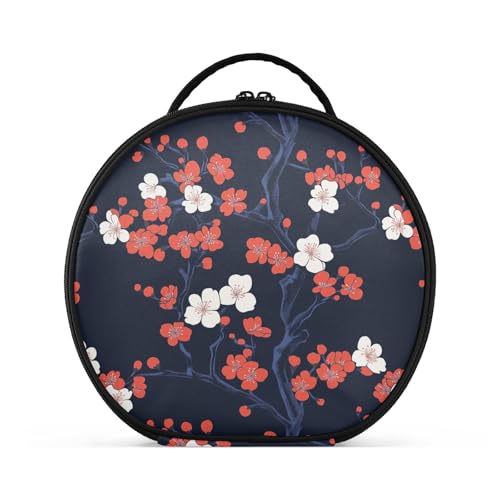 Cherry Blossom Japanische Styloiletry Tasche, Reisegröße, Zubehör, leichte Kosmetiktasche für Damen, mit verstellbaren Trennwänden, 27,9 cm von tplaotee