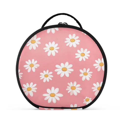 Daisy Peach Valentinoiletry Tasche, vertikal, freistehend, wasserdicht, Make-up-Tasche für Damen, mit verstellbaren Trennwänden, 27,9 cm von tplaotee
