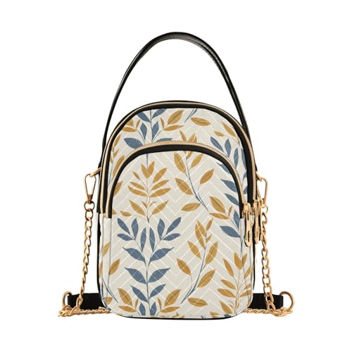 Damast-Muster, Vintage, trendige Herren-Umhängetasche mit mehreren Taschen, Handtasche für Damen für Reisen von tplaotee