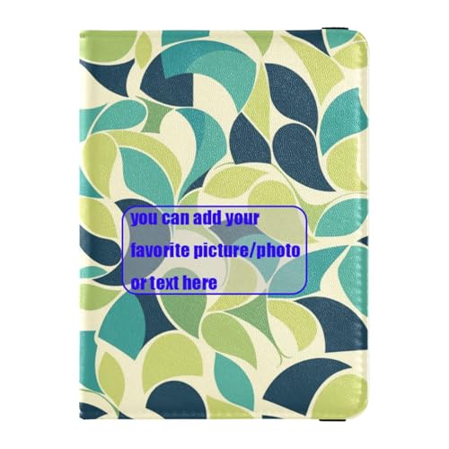 Flaches geometrisches Muster, Liberty-Muster, Leder, Reisepass- und Impfkarten-Brieftasche, Reisepass-Brieftasche, Ausweis, Impfausweis, Impfausweis, Impfkartenhalter, Geldbörse, wasserdicht, Flaches von tplaotee