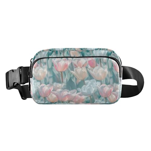 Flower Dreams Stilvolle Bauchtasche für Damen, Herren, Teenager, wasserabweisend, Crossbody-Tasche, Diebstahlschutz, Hüfttasche mit verstellbarem Gurt für Reisen, Laufen, Wandern von tplaotee