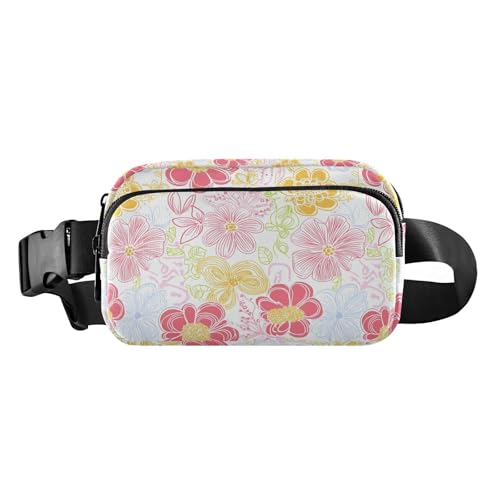 Fresh Spring Gürteltasche für Damen, Herren, Teenager, Mehrzweck-Umhängetasche mit verstellbarem Riemen für Workout, Laufen, Wandern von tplaotee