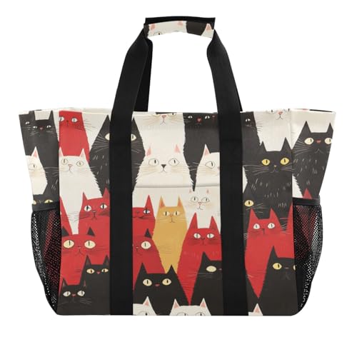 Funny Himalayancats Utility Tote Bag For Women Grocery Bags Reusable Foldable Beach Tote Waterproof Canvas Laundry Bag Tote von tplaotee
