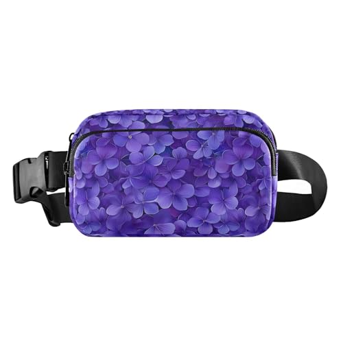Gürteltasche für Damen und Herren, Mini-Croose-Body mit verstellbarem Riemen, für Radfahren, Wandern, Fitnessstudio, Violett von tplaotee