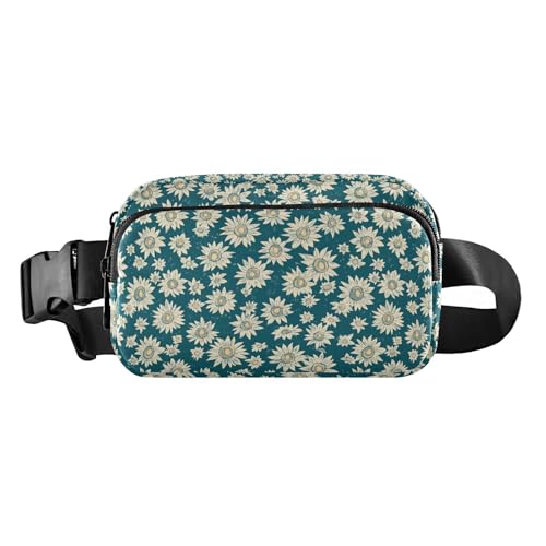 Gürteltasche mit Ölgemälde, Sonnenblumen-Motiv, Stern-Design, stilvolle Bauchtasche für Damen, Herren, Teenager, kleine Umhängetasche, Diebstahlschutz, Hüfttasche mit verstellbarem Gurt, für Radfahren von tplaotee